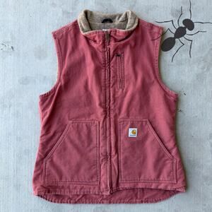 Vintage Y2K Carhartt WOMENS WV001 VRS pink work wear vest